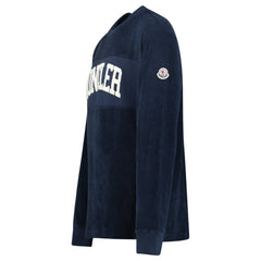 MONCLER EMBROIDERED LOGO SWEATSHIRT NAVY