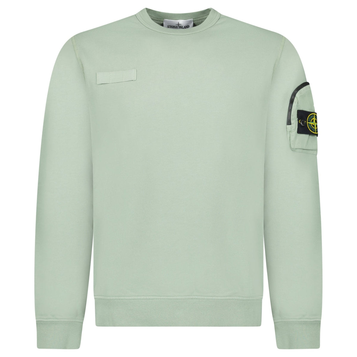 STONE ISLAND CREW NECK SWEATSHIRT GREEN