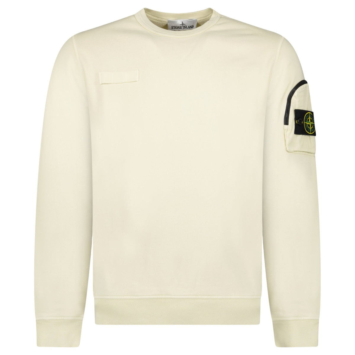 STONE ISLAND CREW NECK SWEATER CREAM