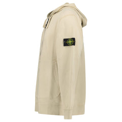 STONE ISLAND ZIP-UP HOODIE BEIGE