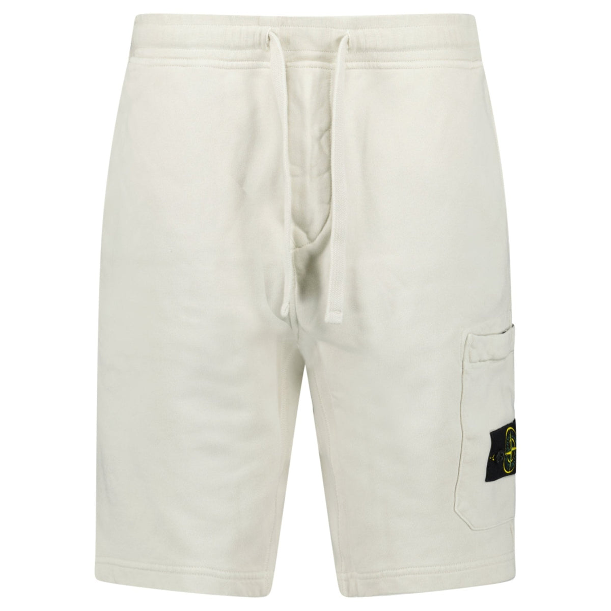 STONE ISLAND BADGE SHORTS CREAM