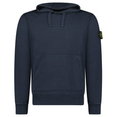 STONE ISLAND BADGE HOODED SWEATSHIRT NAVY