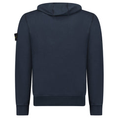 STONE ISLAND BADGE HOODED SWEATSHIRT NAVY