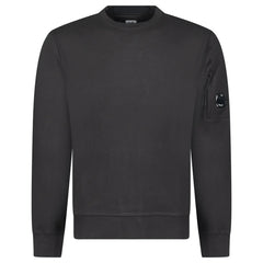 CP COMPANY LENS CREWNECK SWEATSHIRT BLACK
