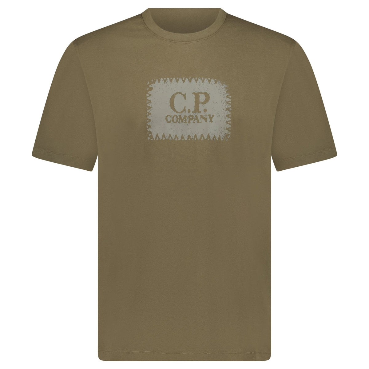 CP COMPANY STITCH PRINT T-SHIRT KHAKI