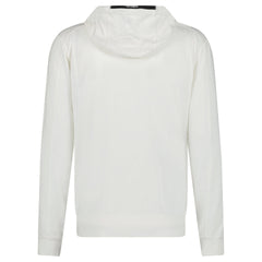 CP COMPANY LIGHT FLEECE LENS ZIP HOODIE WHITE