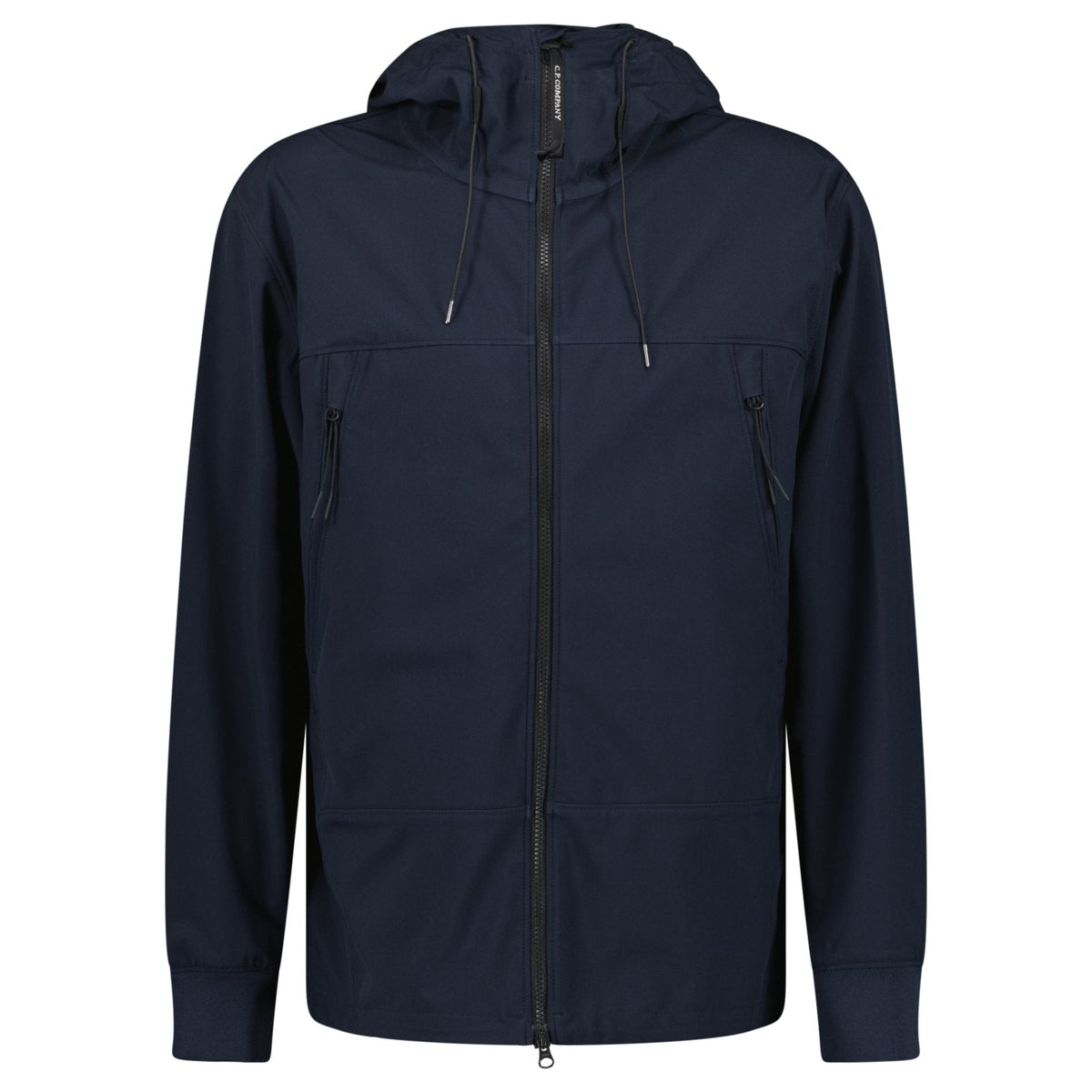 CP COMPANY SOFT SHELL GOGGLE JACKET NAVY BLUE