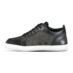 CHRISTIAN LOUBOUTIN RANTULOW CANVAS TRAINERS BLACK