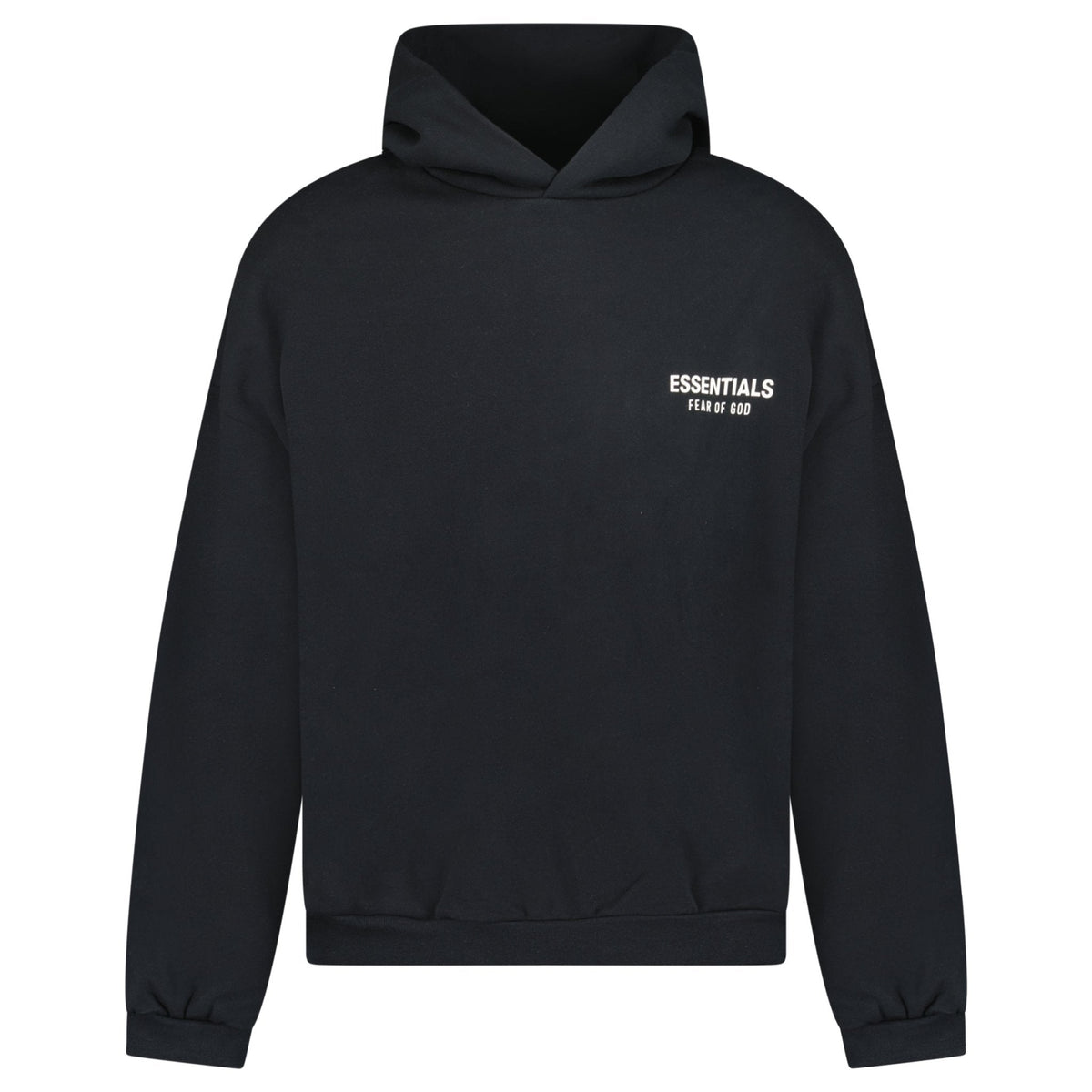 FEAR OF GOD ESSENTIALS PULL-OVER BLACK HOODIE