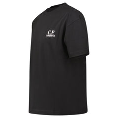 CP COMPANY LOGO PRINT T SHIRT BLACK
