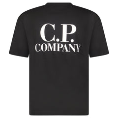 CP COMPANY LOGO PRINT T SHIRT BLACK