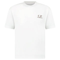 CP COMPANY LOGO PRINT T SHIRT WHITE