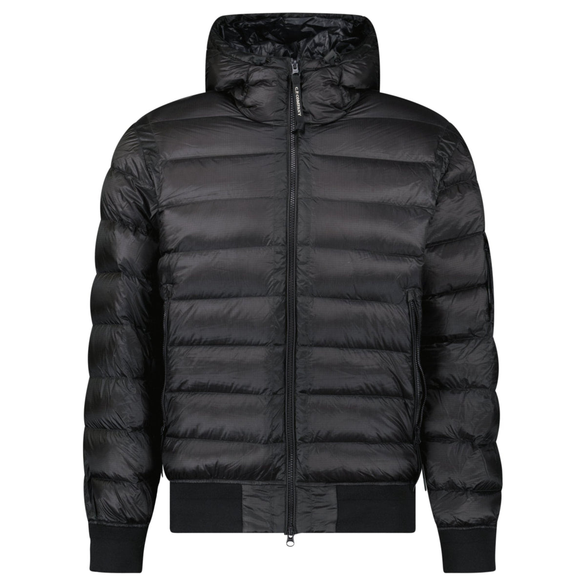 CP COMPANY D.D. SHELL HOODED DOWN JACKET BLACK