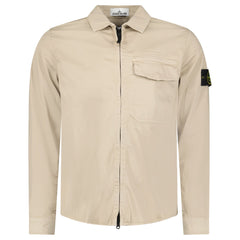 STONE ISLAND ZIP UP OVERSHIRT BEIGE