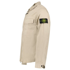 STONE ISLAND ZIP UP OVERSHIRT BEIGE