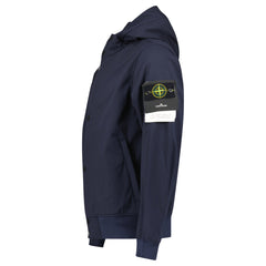 STONE ISLAND SOFT-SHELL HOODED JACKET NAVY
