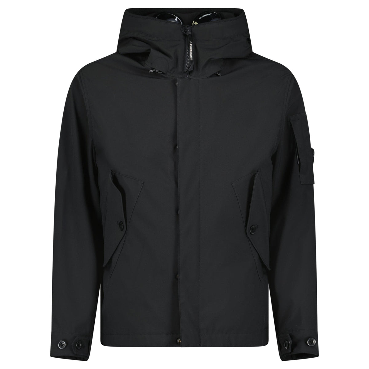 CP COMPANY SHELL-R-GOGGLE TECHNICAL JACKET BLACK