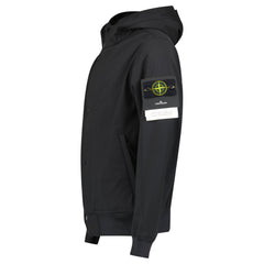 STONE ISLAND SOFT-SHELL HOODED JACKET BLACK