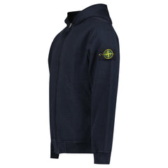 STONE ISLAND HOODED ZIP UP NAVY BLUE