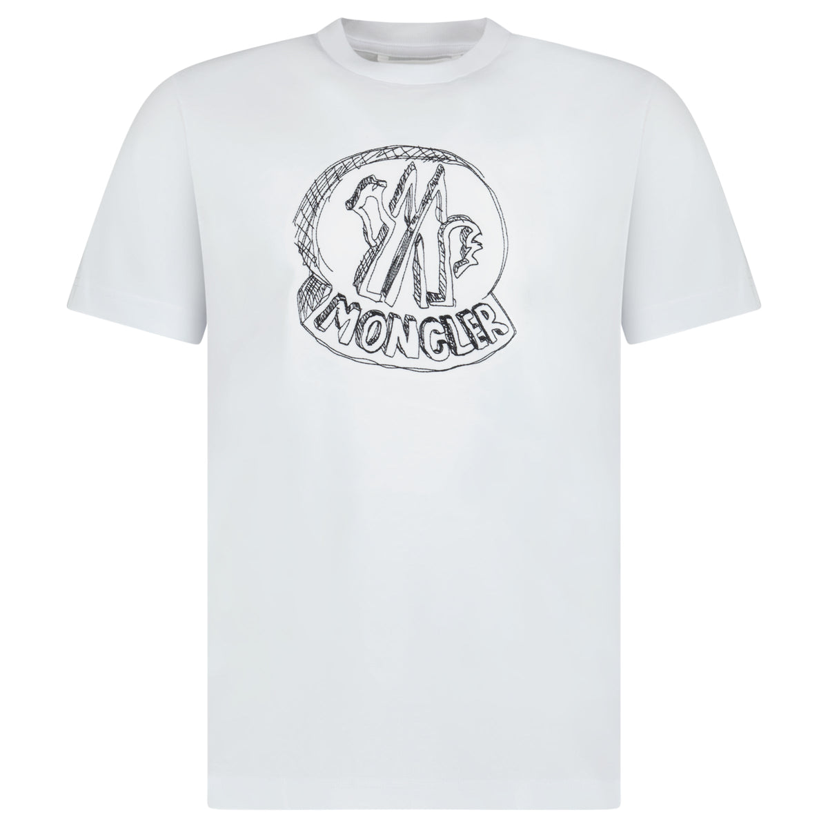 MONCLER SKETCH EMBROIDERY T-SHIRT WHITE