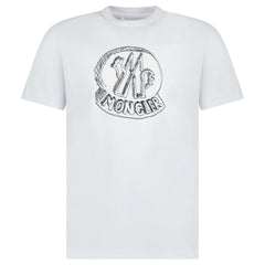 MONCLER SKETCH EMBROIDERY T-SHIRT WHITE