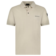 MONCLER SHORT SLEEVE POLO SHIRT BEIGE