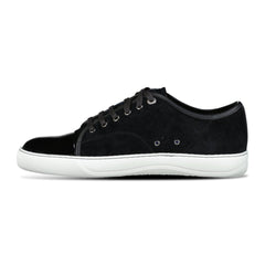 LANVIN SUEDE PATENT TOE DBB1 TRAINER BLACK