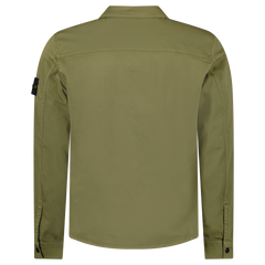 STONE ISLAND ZIP UP OVERSHIRT KHAKI / MILITARY GREEN