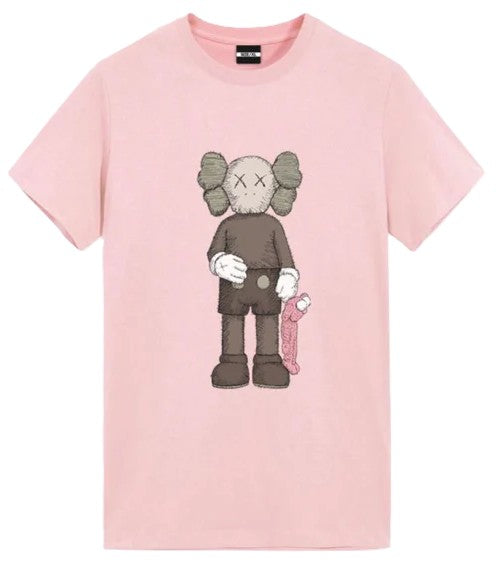 KAWS x Uniqlo Companion Tee Pink (WORN)
