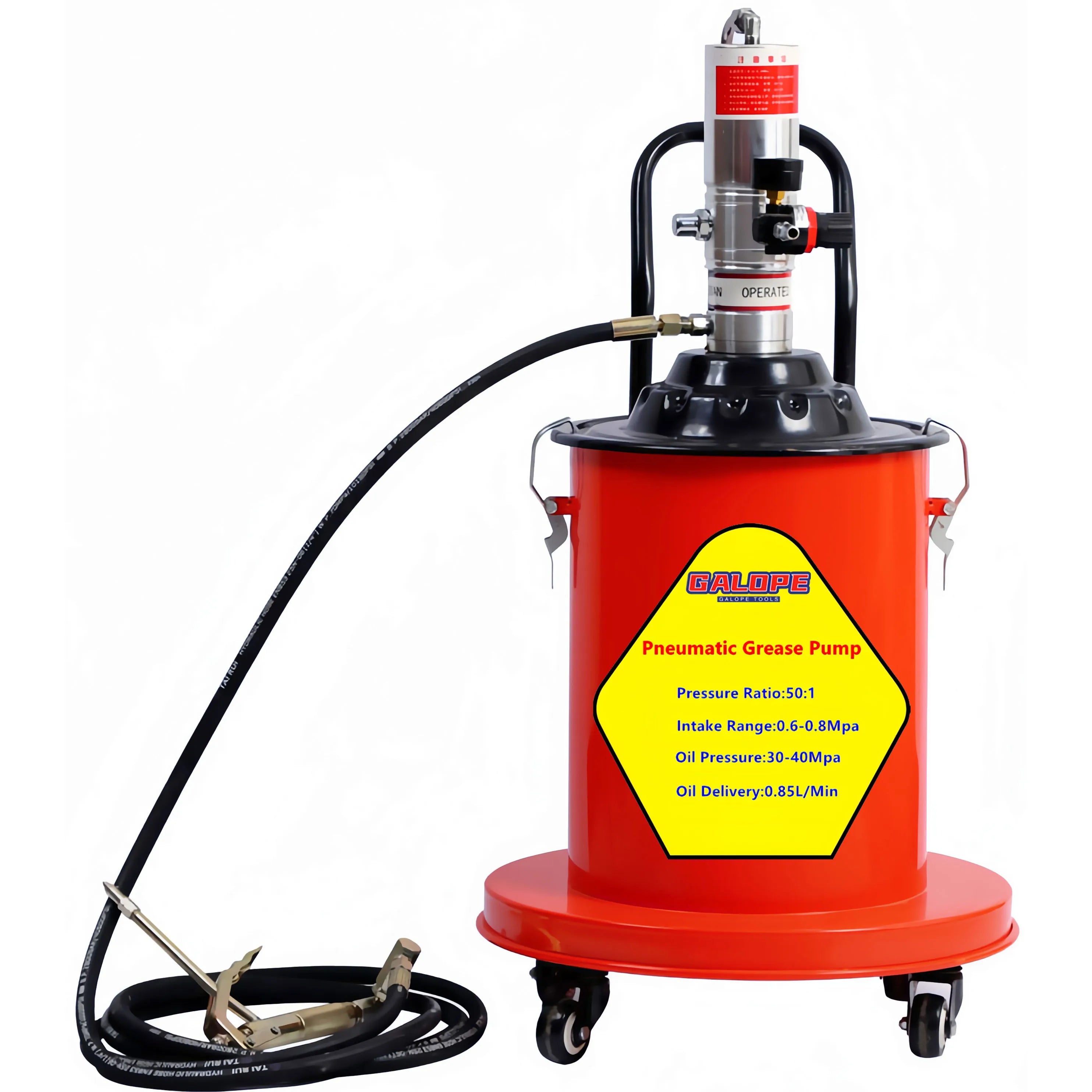 40L Bucket Capacity High Pressure Oil Tank Auto Injector Pneumatic Dispenser Lubricator Bucket Pump Air Operated Grease Pumps