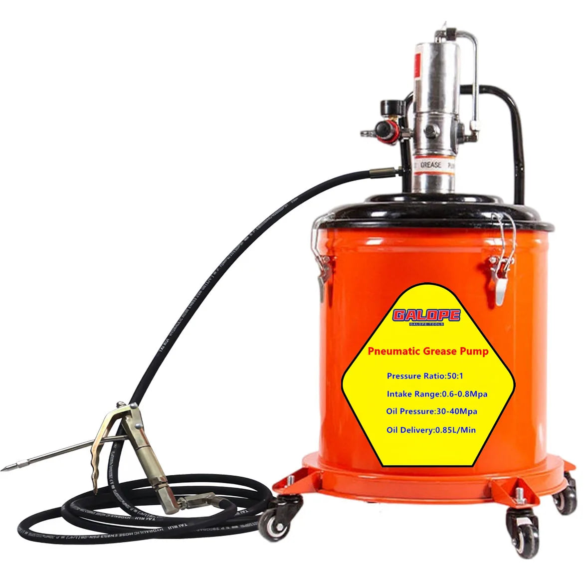 40L Bucket Capacity High Pressure Oil Tank Auto Injector Pneumatic Dispenser Lubricator Bucket Pump Air Operated Grease Pumps