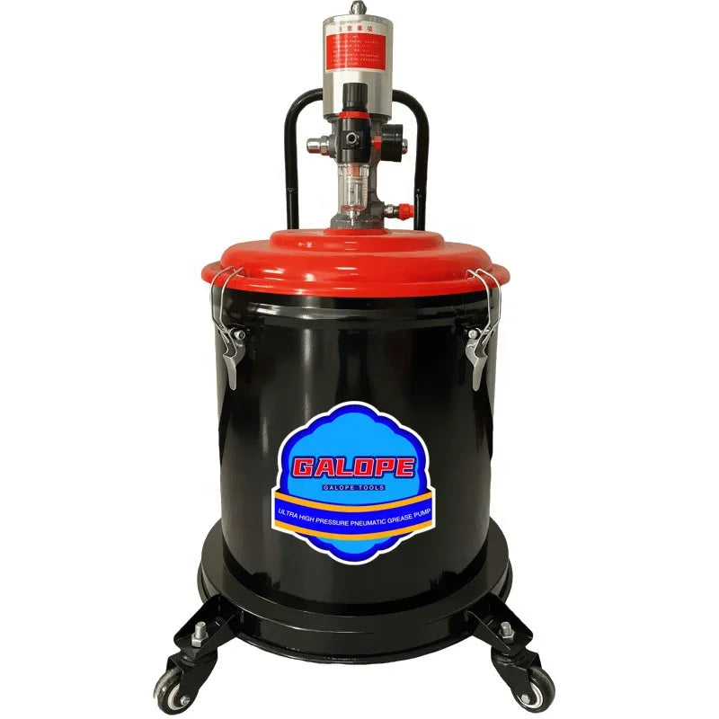 OEM Factory High Pressure Pneumatic Grease Pump 12L Bucket Grease Pump Dispenser Auto Air Operated Grease Lubricator