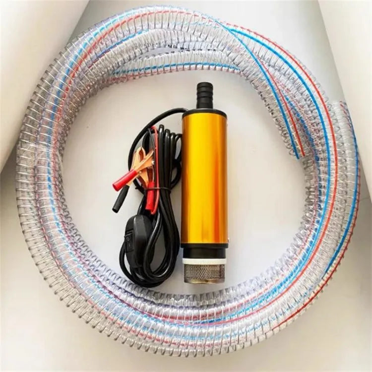High Quality Electric Micro Oil Pump 12V Water Pump With Oil Gun and Steel Wire Tube