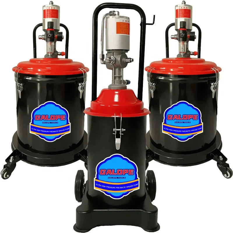 OEM Factory High Pressure Pneumatic Grease Pump 12L Bucket Grease Pump Dispenser Auto Air Operated Grease Lubricator
