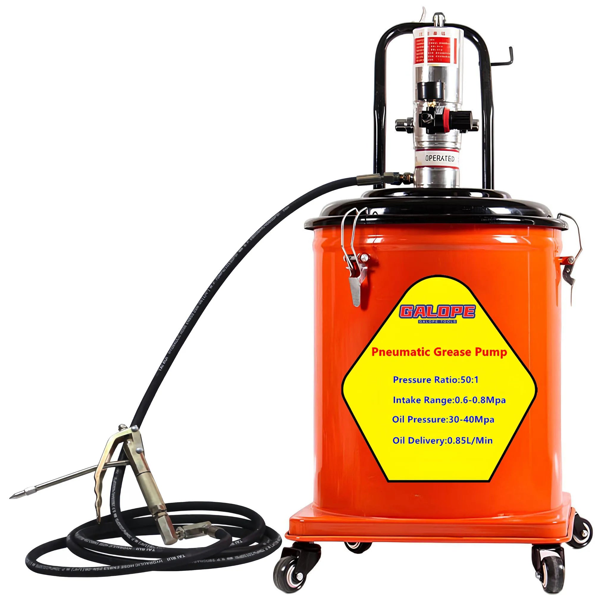 40L Bucket Capacity High Pressure Oil Tank Auto Injector Pneumatic Dispenser Lubricator Bucket Pump Air Operated Grease Pumps
