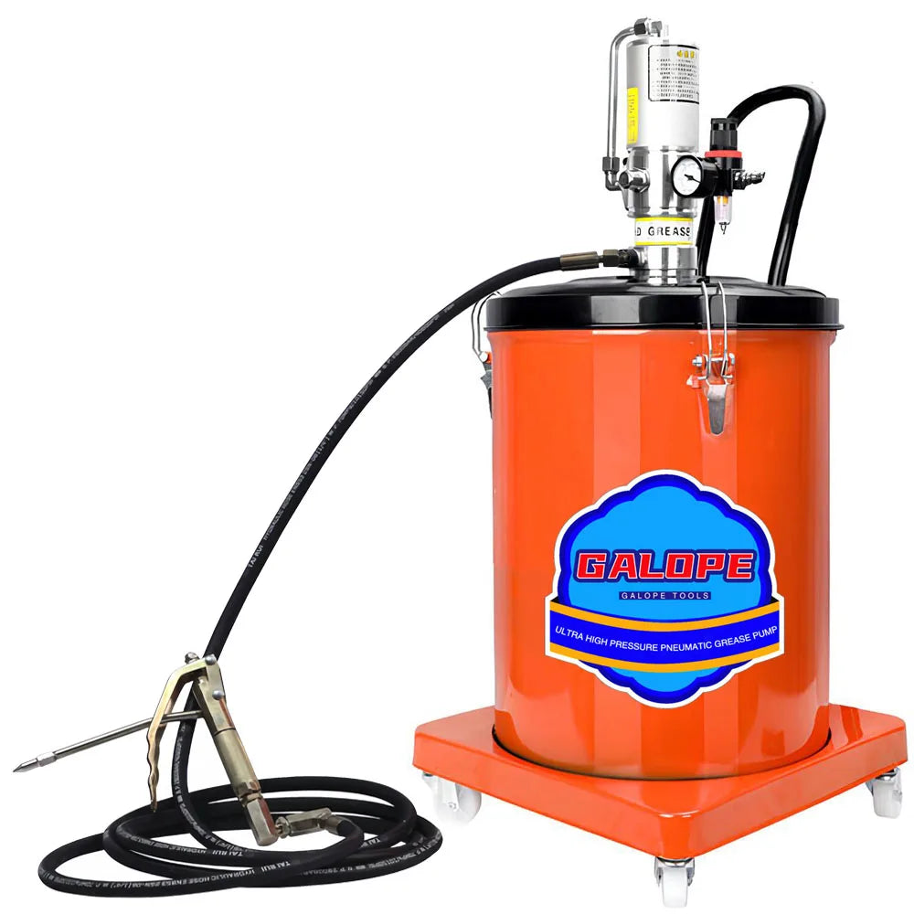 Air Operated Greaser Pneumatic 50:1 Pressure Ratio High Pressure Grease Bucket Pump Dispenser 12L 45 Liter Pneumatic Grease Pump
