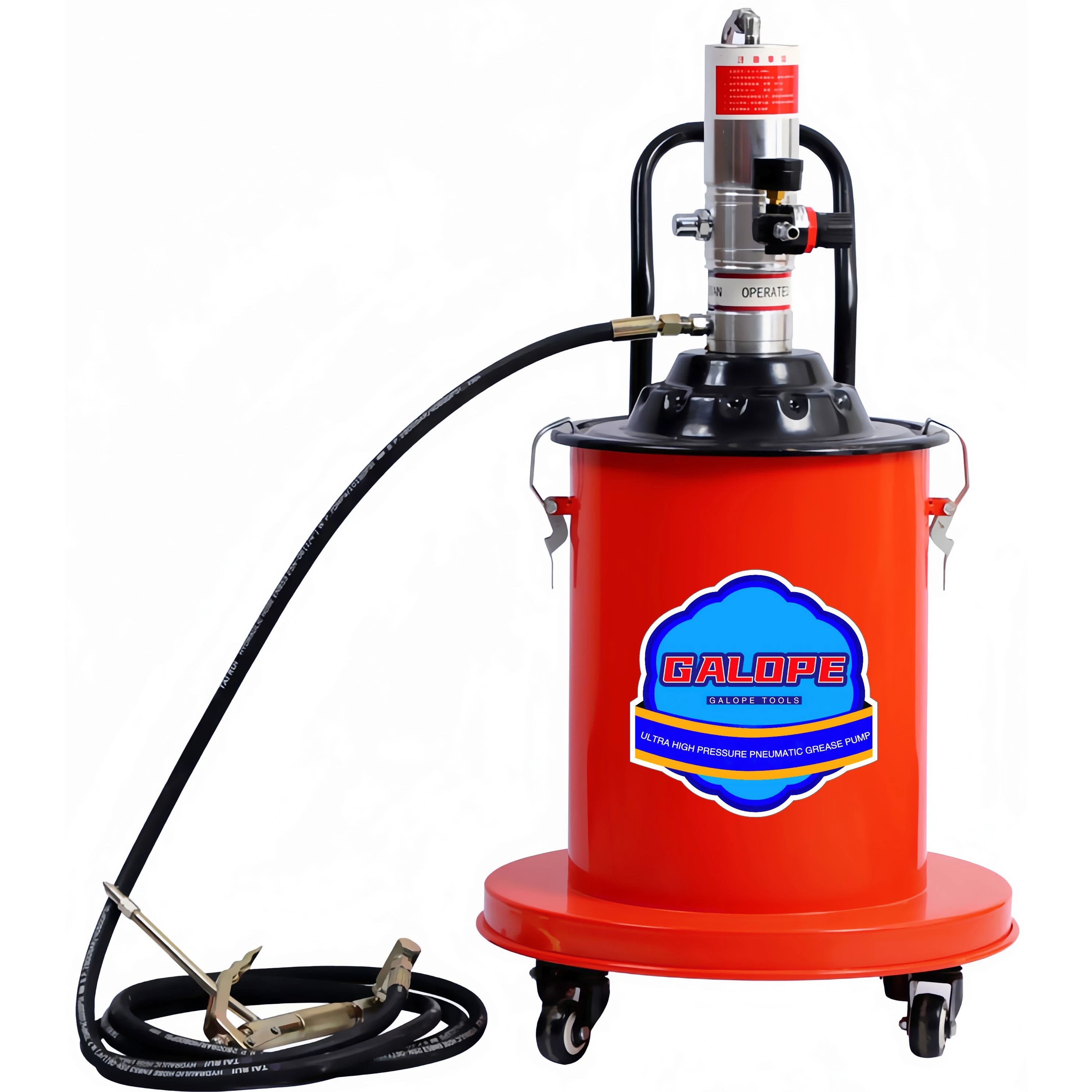Air Operated Greaser Pneumatic 50:1 Pressure Ratio High Pressure Grease Bucket Pump Dispenser 12L 45 Liter Pneumatic Grease Pump
