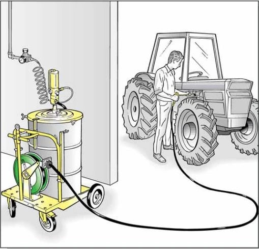55 Gallon 200L Bucket Barrel Drum Air Grease Dispensing Kits High Pressure Pneumatic Grease Pump Kit for Drum 180kg-220kg