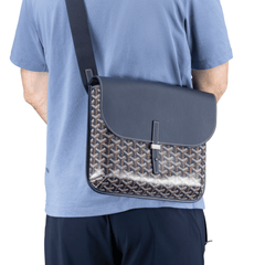 GOYARD COURSIER MESSENGER BAG NAVY BLUE