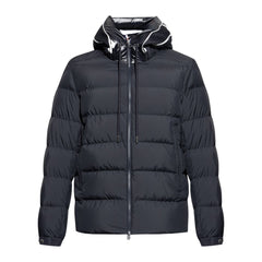 MONCLER CADERE HOODED FEATHER DOWN JACKET NAVY BLUE