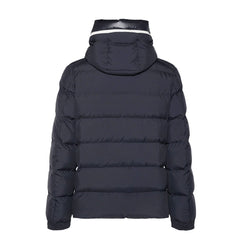 MONCLER CADERE HOODED FEATHER DOWN JACKET NAVY BLUE