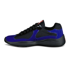 PRADA AMERICAS CUP PATENT BLUE / BLACK TRAINERS