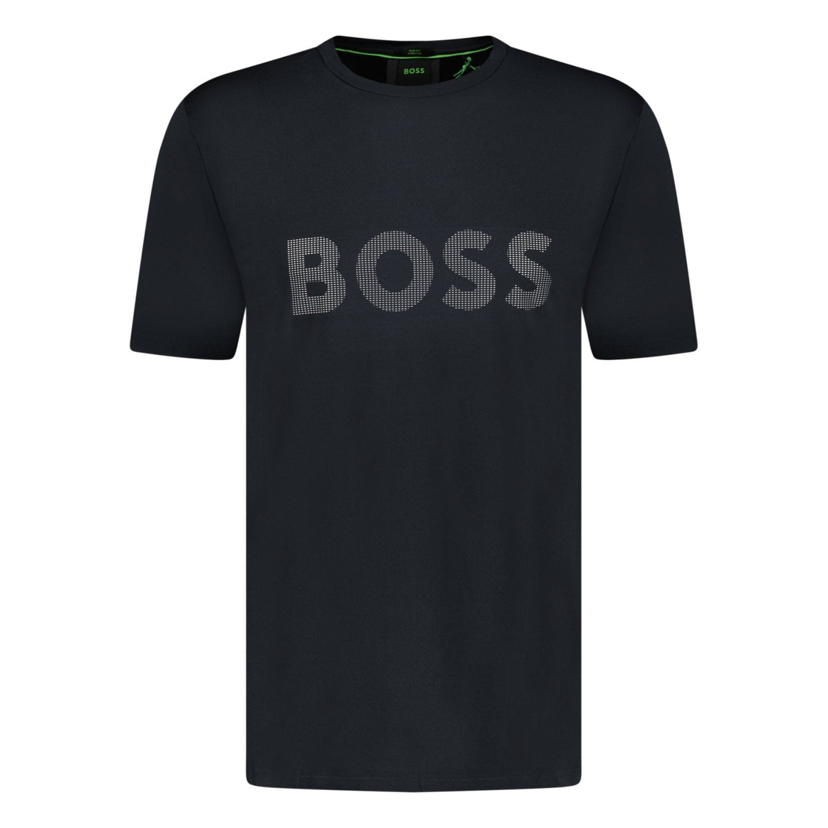 BOSS ACTIVE LOGO-PRINT T-SHIRT BLACK