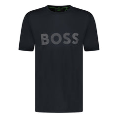 BOSS ACTIVE LOGO-PRINT T-SHIRT BLACK