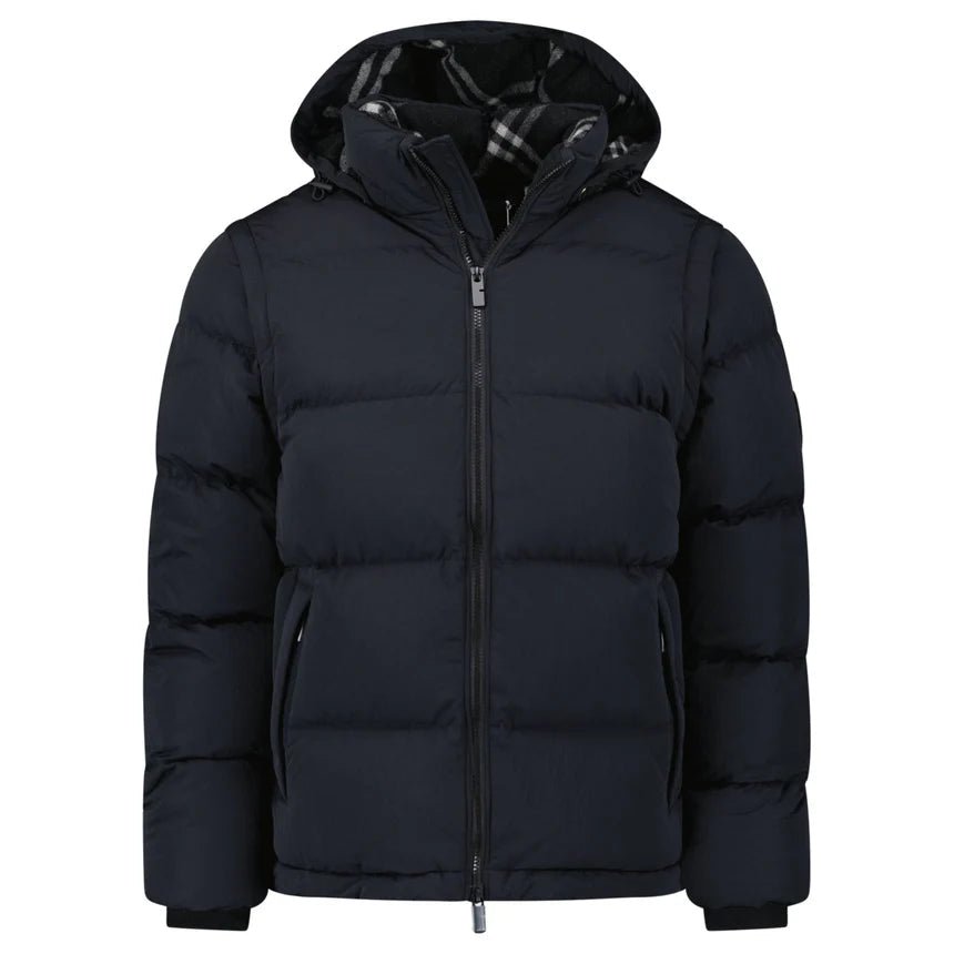BURBERRY TECHNICAL NYLON PUFFER COAT BLACK
