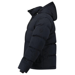 BURBERRY TECHNICAL NYLON PUFFER COAT BLACK