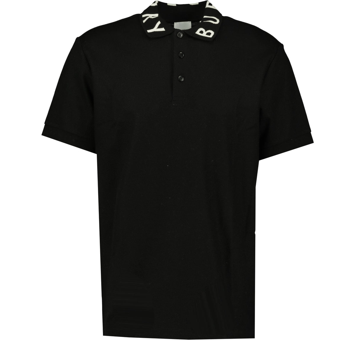 BURBERRYLogo Collar Polo T-Shirt Black