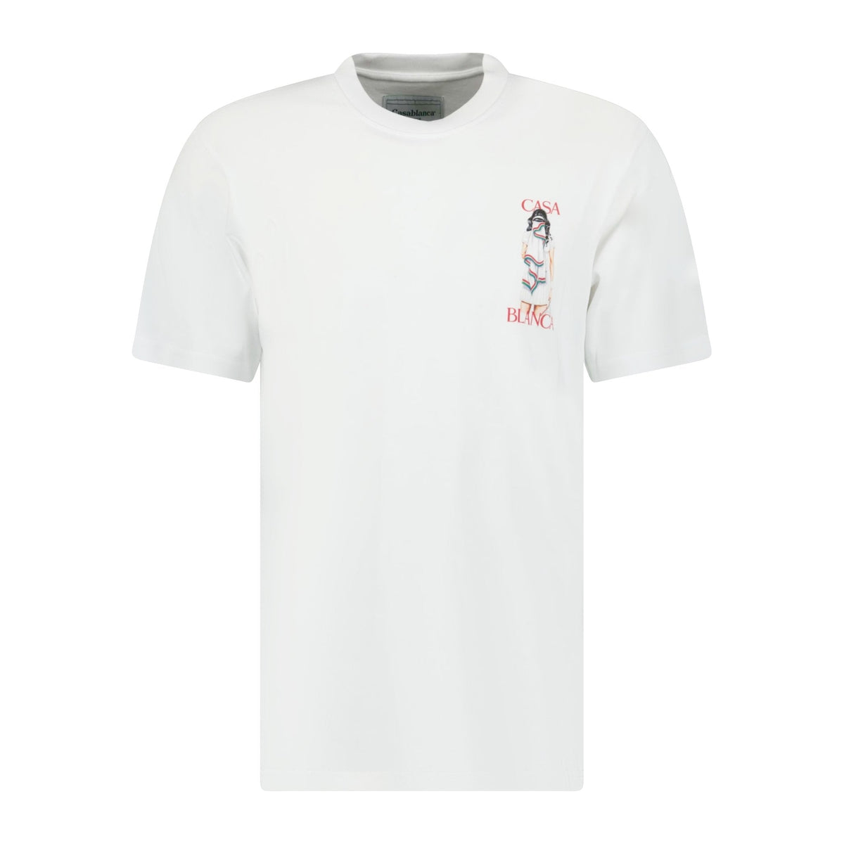 CASABLANCA 'TENNIS GIRL' T-SHIRT WHITE