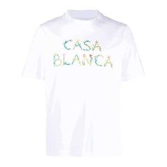 CASABLANCA L'ARCHE FLEURIE PRINTED T-SHIRT WHITE