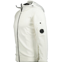CP COMPANY Chrome Hooded Knit Jacket White